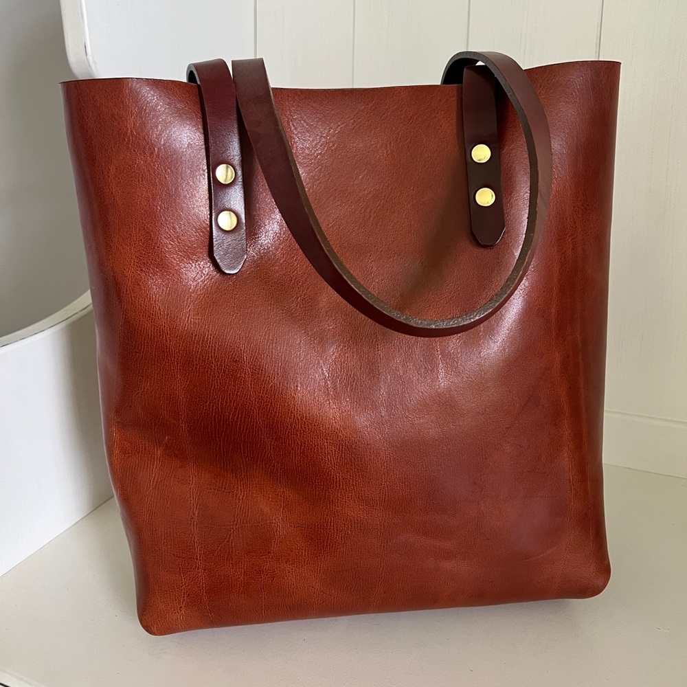 Lamb Leather Goods Full Grain Cherry Veg Tan Tote